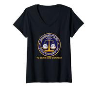 Womens Grammar Police To Serve And Correct V-Neck T-Shirt