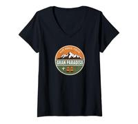 Womens Gran Paradiso ALPI GRAIE,Italia National Park Hiking V-Neck T-Shirt
