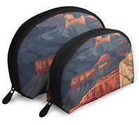 Womens Grand Canyon National Park Mather Point Travel Cosmetic Bags Waterproof 2PC Makeup Clutch Pouch Cosmetic and Toiletries Organizer Bag Portable Travel Toiletry Pouch Girls