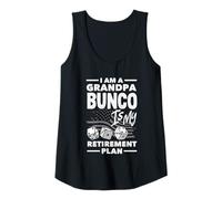 Womens Grandpa Bunco Is My Retirement Plan USA American Flag Tank Top