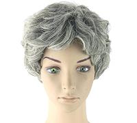 Women's Granny Gray Short Pixie Cut Wigs Heat-Resistant Synthetic, Breathable and Comfortable Short Curly Wigs Suitable for Daily Gatherings Photo Color,4in (Photo Color 4in)