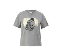 Women's Graphic Front Print T-Shirt s.Oliver Gris 34