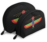 Womens Graphic Print of Egypt Sacred Scarab Pattern Travel Cosmetic Bags Waterproof 2PC Makeup Clutch Pouch Cosmetic and Toiletries Organizer Bag Portable Travel Toiletry Pouch Girls