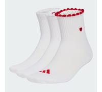 adidas Women's Womens Graphic Sock 3 Pair Pack Socks, white/better scarlet/black, L