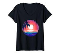 Women's Graphic Tees for Unisex Funny Novelty Design Sea V-Neck T-Shirt