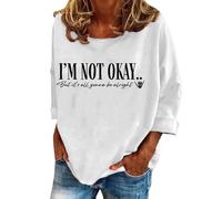 Women's Graphic Tunic Sweatshirts Casual Fashion Loose Fitting Clothes Y2K Sweaters Gothic Workou Personalized Trendy Fall Loose Fit Plain Womens Teen Sweatshirts Cute University White