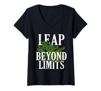 Women's Grasshopper Leap Beyond Limits V-Neck T-Shirt