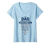 Women's Grateful Son to Dad Heartfelt Appreciation Gifts Father Day V-Neck T-Shirt