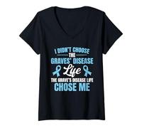 Women's Graves Disease Warrior V-Neck T-Shirt