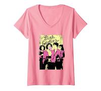 Women's Grease Pink Ladies V-Neck T-Shirt, Pink, X-Large
