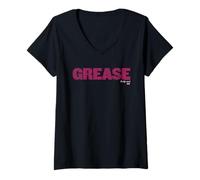 Womens Grease Quotes Text V-Neck T-Shirt