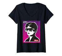 Womens Grease Rizzo Portrait Pink Ladies V-Neck T-Shirt