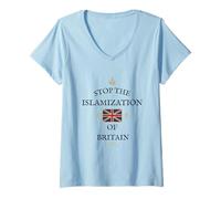 Womens Great Britain British Pride Patriot Proud Supporters Britons V-Neck T-Shirt