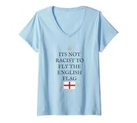 Womens Great Britain Pride British Patriot Support Fly The English V-Neck T-Shirt