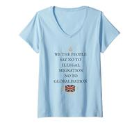 Womens Great Britain Proud British Patriot Supporter WE The People V-Neck T-Shirt