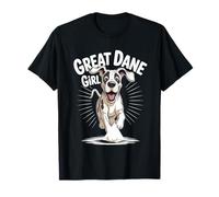 Womens Great Dane Girl Cute Cartoon for Dog Mom Pet Owners T-Shirt