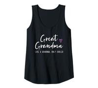 Womens Great Grandma Like a Grandma Only Cooler Mother's Day Funny Tank Top