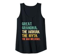 Womens Great Grandma The Woman The Myth Bad Influence Funny Retro Tank Top