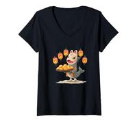 Womens Great Japan Summer Celebration Costume for Koi Fish Lovers V-Neck T-Shirt
