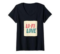 Womens Great Lo Fi Music Love V-Neck T-Shirt