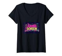 Womens Great Loading Screen Logo for Adults and Kids V-Neck T-Shirt