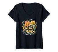 Womens Great Marigold Munch Flowers for Boys and Girls V-Neck T-Shirt