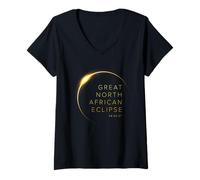 Womens Great North African Eclipse - August 2nd 2027 V-Neck T-Shirt