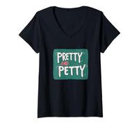 Womens Great Pretty and Petty Look V-Neck T-Shirt