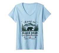 Womens Great Smoky Mountains National Park Adventure V-Neck T-Shirt