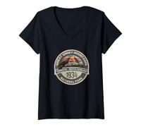 Womens Great Smoky Mountains National Park Hiking Camping Souvenir V-Neck T-Shirt