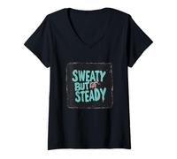 Womens Great Steady Speech for a Funny Summer Look V-Neck T-Shirt