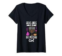 Womens Great-uncle of the Bat Mitzvah V-Neck T-Shirt