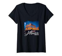 Women's Greece Athens V-Neck T-Shirt