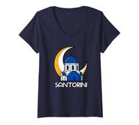 Women's Greece Santorini V-Neck T-Shirt