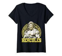 Womens Greek Mythology Ancient Greece God Hercules V-Neck T-Shirt