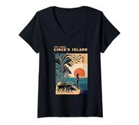 Women's Greek Mythology Circe's Island V-Neck T-Shirt