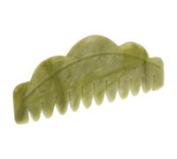 Women's Green Jade Scalp Massage Comb for Head Care | Portable, Lightweight Design, Reduces Static, Compact Size for Daily Use, Unique Shape Luxurious Feel