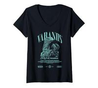 Women's Green Tree Monitor Lizard Owner Streetwear Reptile Keeper V-Neck T-Shirt