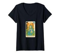 Women's Green Witch High Priestess Humor V-Neck T-Shirt