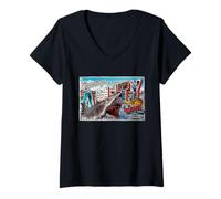Womens Greetings from Amity Island Jaws 2025 V-Neck T-Shirt