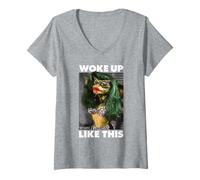 Womens Gremlins Morning Monster V-Neck T-Shirt