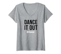Women's Grey's Anatomy Dance It Out V-Neck T-Shirt, Heather Grey, XX-Large