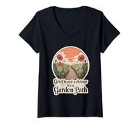 Womens Grief is Not A Detour It's A Garden Path V-Neck T-Shirt