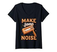 Women's Grogger Sound Make Some Noise Haman Esther Grover Grogger V-Neck T-Shirt