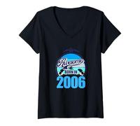 Women's Großartig SEIT 2006 20th Birthday Saying 20 Years V-Neck T-Shirt