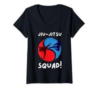 Women's Group Martial Arts and Matching Jiu Jitsu Squad V-Neck T-Shirt