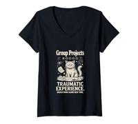Women's Group Projects Traumatic Experience Would Work Alone V-Neck T-Shirt