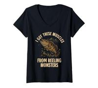 Women's Grouper Fishing V-Neck T-Shirt