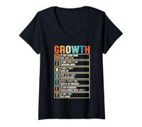 Women's Growth Mindset Self-Confidence Motivational Quote V-Neck T-Shirt
