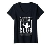 Womens Grumpy Old Lady Club - I'm Killing It It's Killing Me V-Neck T-Shirt